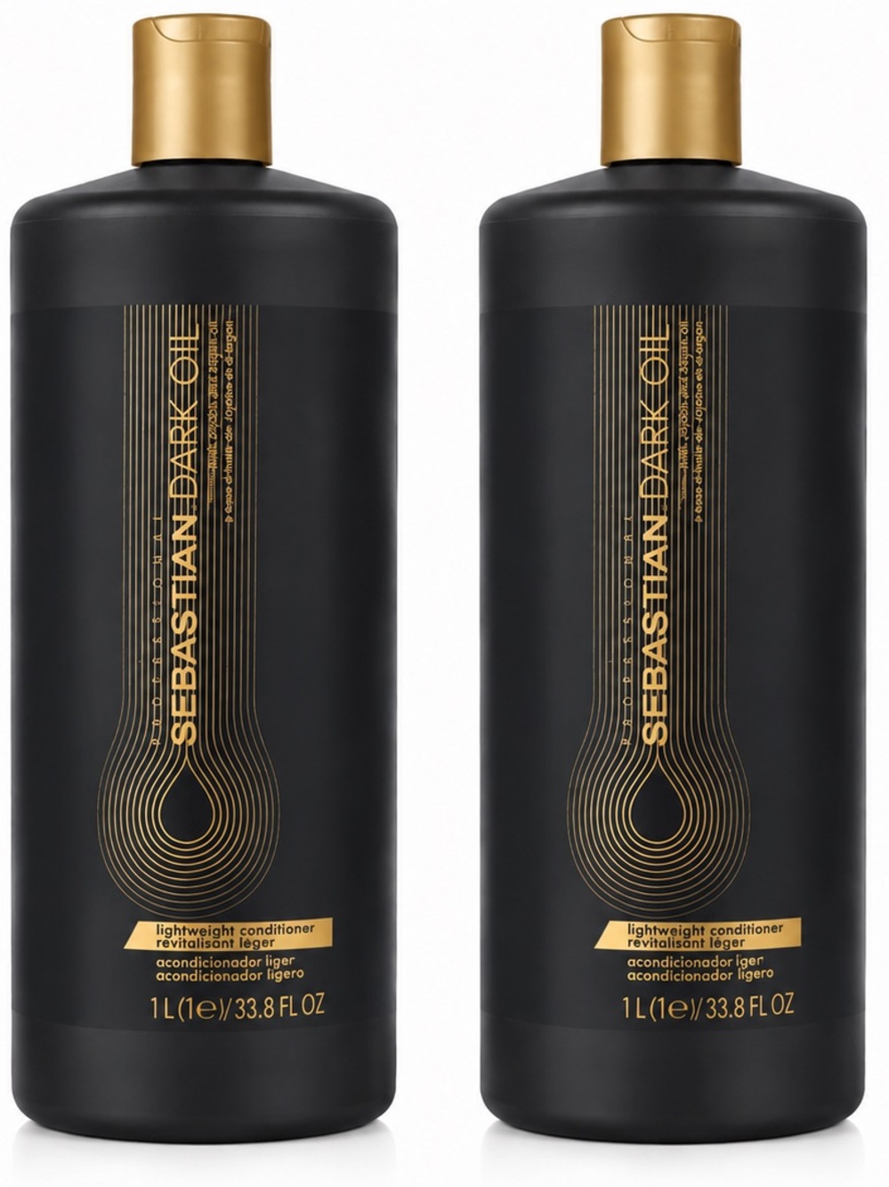 2 Sebastian Dark Oil Lightweight Conditioner 1L 33.8 fl oz Salon Duo Set